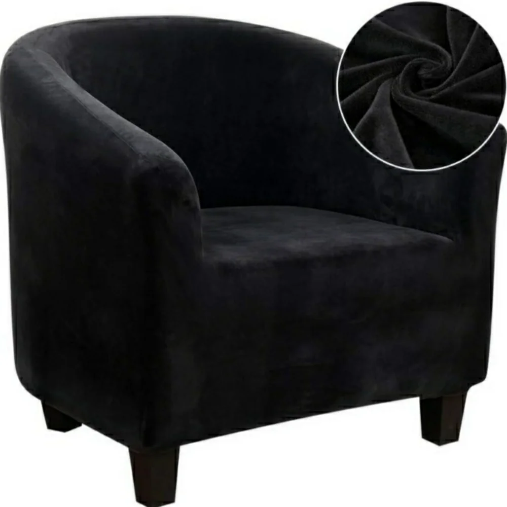 Elegant Black Bucket Chair Cover
